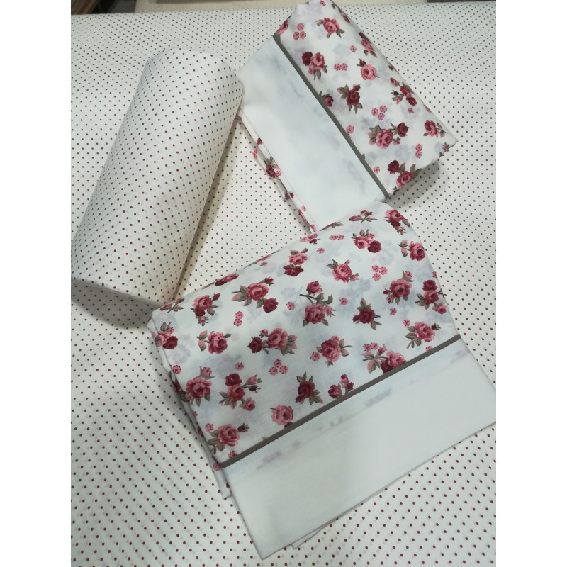 ΣΕΤ ΣΕΝΤΟΝΙΑ ΔΙΠΛΑ E312 RED FLOWER