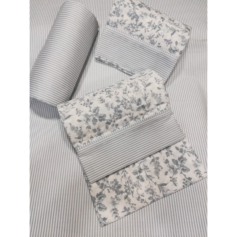 ΣΕΤ ΣΕΝΤΟΝΙΑ ΥΠΕΡΔΙΠΛΑ E404 GREY FLOWER